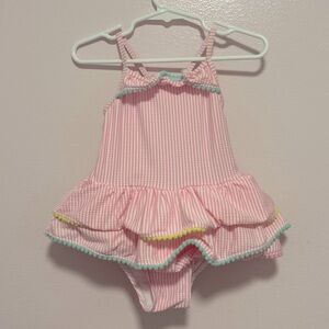 Wetsuit Club Pink Seersucker Swimsuit Sz 2t